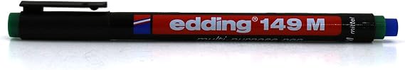 edding 149 M eraser permanent pen - acetate pen - green - 10 pencils - round tip 1 mm