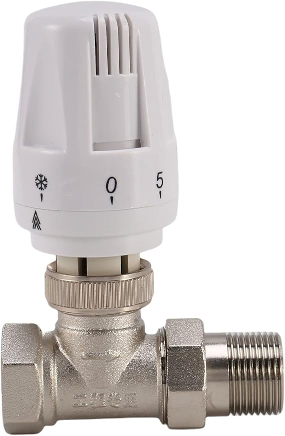 3/4Inch Brass Thermostatic Radiator Valve Straight Type DN20 Automatic Temperature Control Valve Floor Heating
