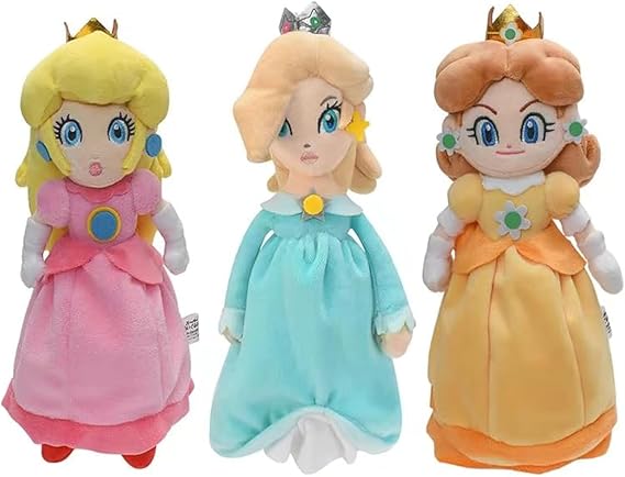 Super Star Collection Princes Rosalin & Dais Soft Toy 26 cm Pink Yellow and Blue