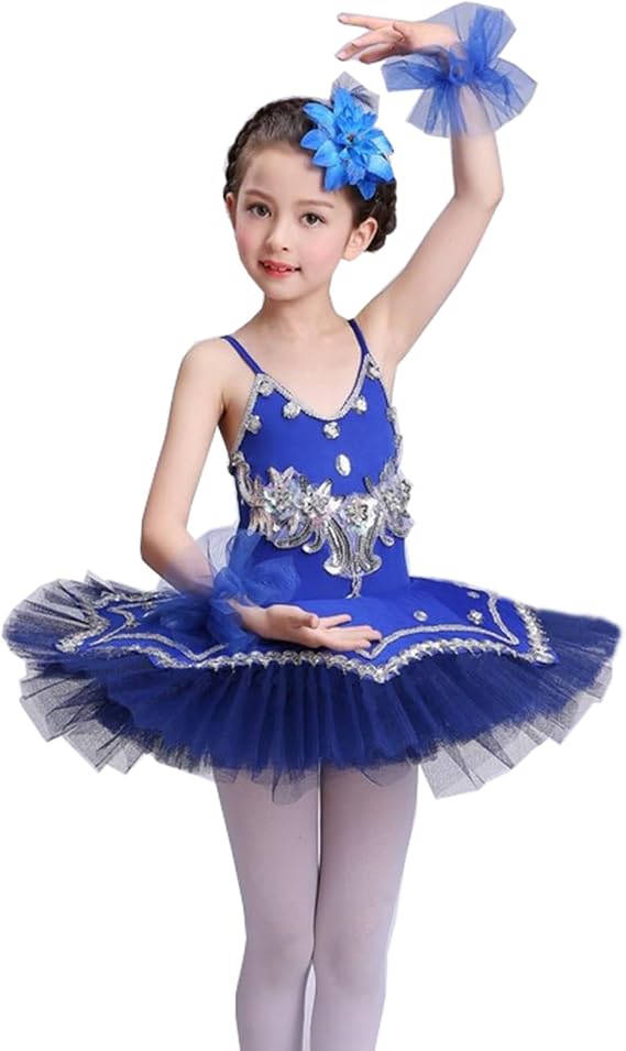 ORIDOOR Girl's Skirted Leotards Ballet Dance Outfit Sparkle Tutu Princess Dress Ballerina Costumes with Arm Band 4-13Y ...