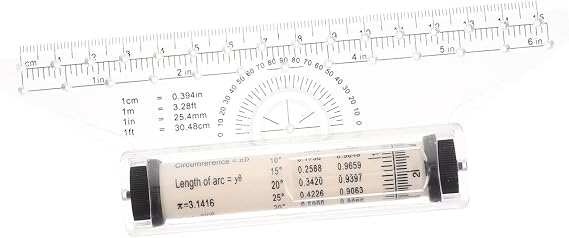 Parallel Drawing Roller Ruler 15cm Plastic for Students