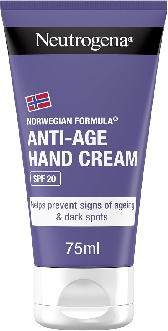 Neutrogena Norwegian Formula Anti-Age Hand Cream with SPF20 (1 x 75 ml), Hand Lotion with Fast-Absorbing Texture, Provides Intense Hydration and Helps Restore Skin's Suppleness