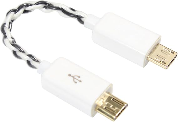 ZY HiFi Cable OTG Micro USB Cable for PHA-1 PHA-2 6N Crystal Silver ZY-058