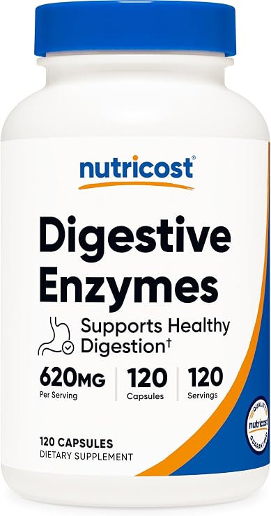 Nutricost Digestive Enzymes (620mg) 120 Capsules | Complete Digestive Enzyme Supplement