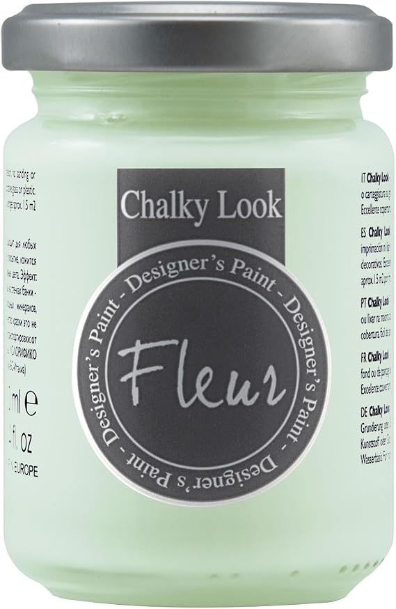Fleur Chalky Look Paint - Miami Milk, 4.4 oz jar
