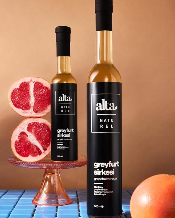 Organik Fermente Greyfurt Sirkesi Katkısız Cam Şişe – 500 ml