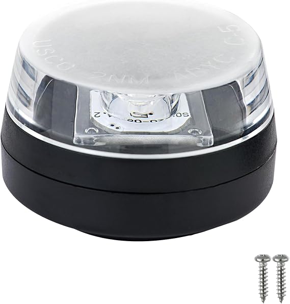 LED Waketower All-Round 360 Degree White Boat Tower Light,Anchor Light,Bimini Top,USCG Certified 2NM, DC 10-30V