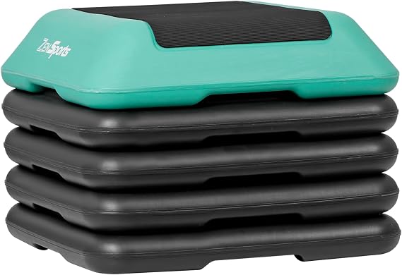 ZENY 16" x 16" High Aerobic Step Aerobics Stepper Platform with 4 Risers