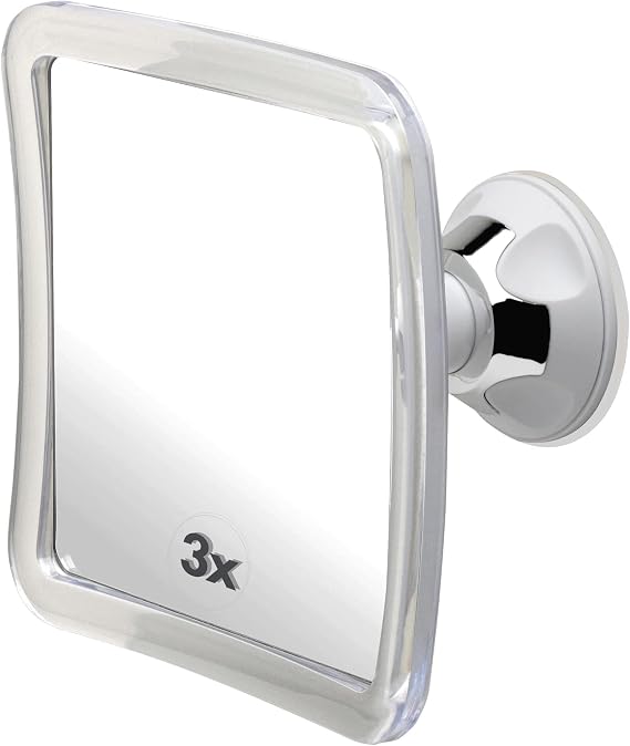MIRRORVANA 3X Fogless Magnifying Shower Mirror for Shaving, 6.3" x 6.3"