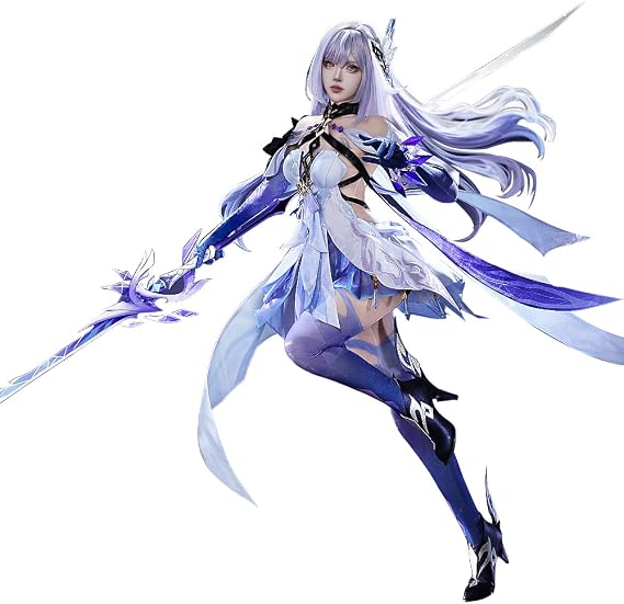 KIRA KIRA Genshin Skirk Cosplay Costumes Doki-SR Game Genshin White Skirk Cospay Halloween Costume Outfits