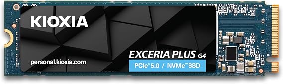 KIOXIA EXCERIA PLUS G4 2TB NVMe SSD – M.2 2280, PCIe Gen5 x4, 10000MB/s Okuma, 8200MB/s Yazma