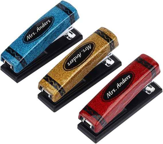Personalized Glitter Stapler,Custom Crayon Design Glitter Stapler,Personalized Teacher Gift (Personalized)