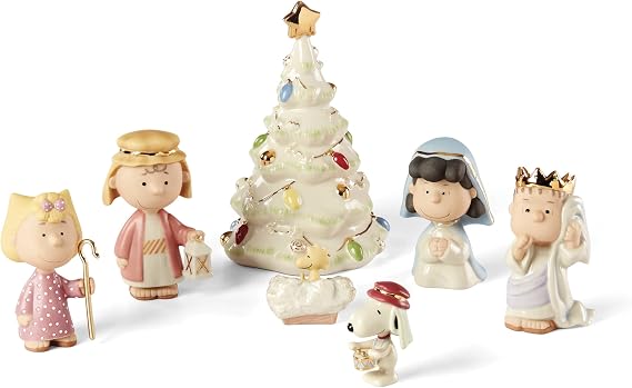Lenox Peanuts 7-Piece Christmas Pageant Figurine Set