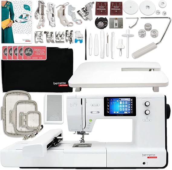 Bernette B79 Combo Sewing & Embroidery Machine Bundle with Designs