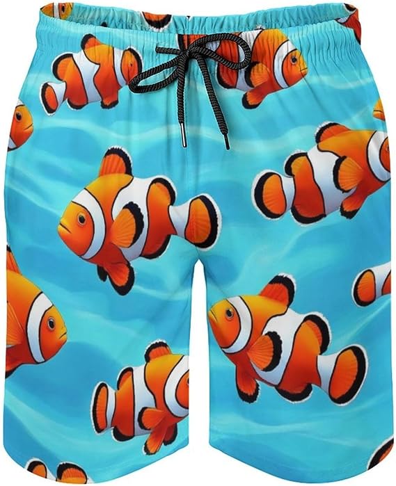 Mens Board Shorts 5 Sizes, Casual Swim Beach Shorts Quick Dry Mesh Lining Swimming Trunks