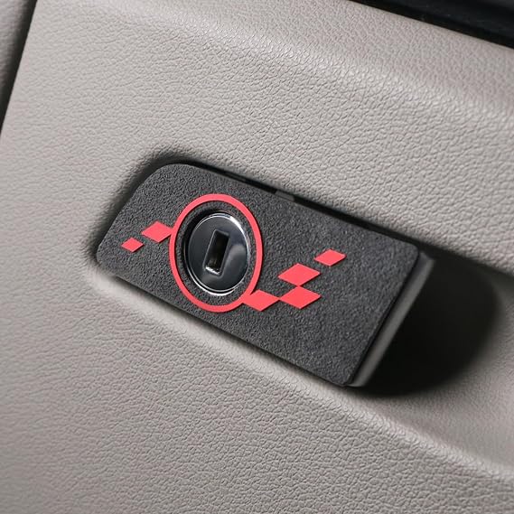 BETTERHUMZ Compatible with Audi A6 C7 RS6 S6 A7 4G8 S7 RS7 Allroad Quattro 2012-2018 for Alcantara Co-Pilot Gloves Box Key Hole Panel Trim Stickers Car Interior Accessories