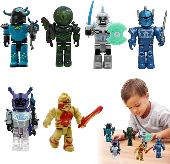 Robl0x Action Figures Set 6 Pieces Robl0x Miniature Figures Robl0x Figures Cartoon Roblx Action Figures Robl0x Toy Figures Action Figures Robl0x Birthday Decoration Robl0x Cake Decoration for