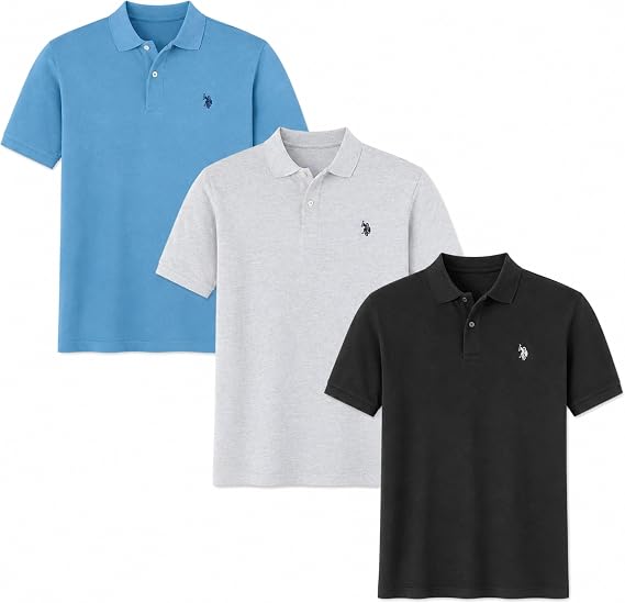 U.S. Polo Assn. 3 Pack Men's Classic Polo Shirt