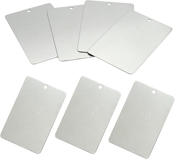 2 x 3 Inch Metal Engraving Blank Tags Rectangle Stamping Blanks 25 Pack