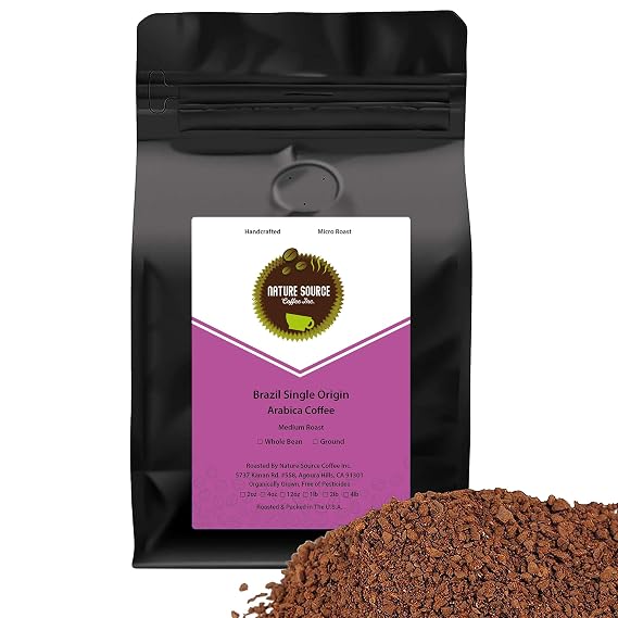 Brazil Single Origin | Organic | Fresh Roasted | Ground Coffee |12oz 1-Pack