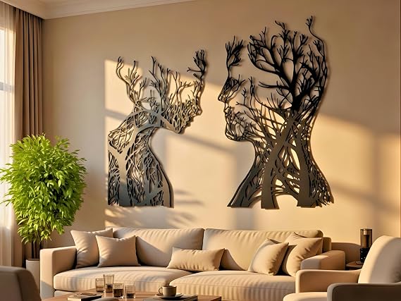 Vailla Face Wall Art Wooden 3D – Home Decoration Living Room Modern Decor