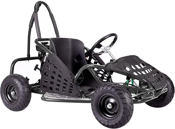 HOVER HEART 79cc 4-Stroke Gas Go Kart, 2.5HP Off Road GoKart EPA Approved with Steel Tubular Frame, Seat Belt, 13 inch All-Terrain Tires for Kids and Teens (Black)