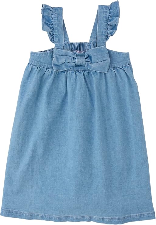 RuffleButts Toddler Girls Flutter Bow Woven Dress - Dress