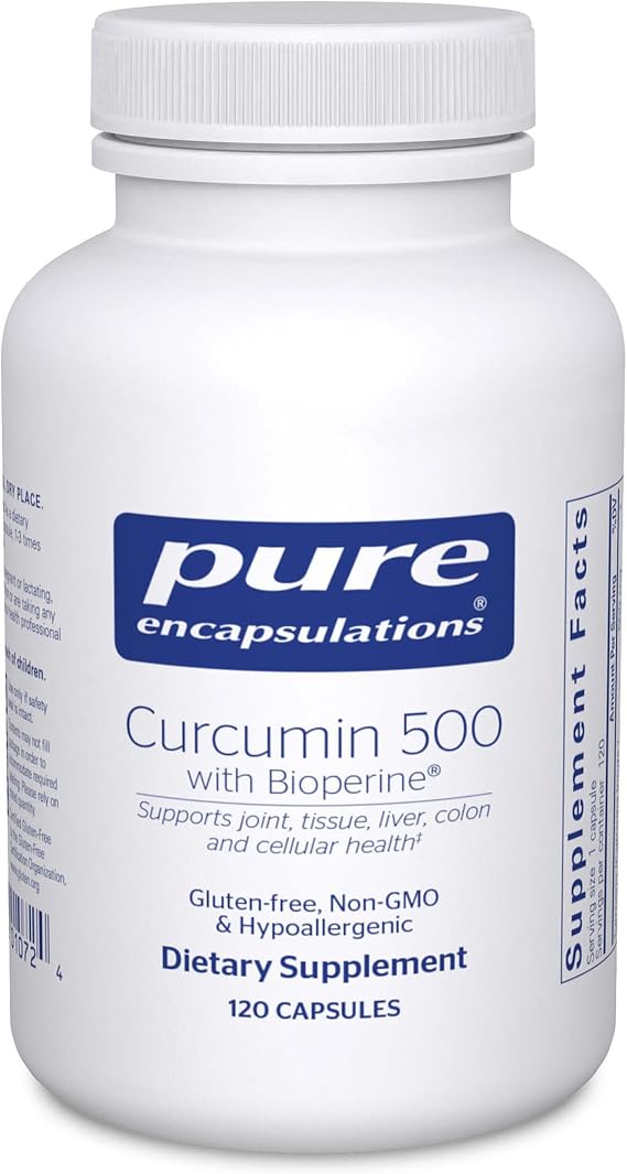 Pure Encapsulations Curcumin 500 with Bioperine, 120 Capsules