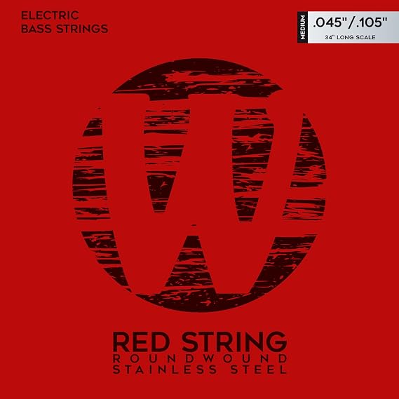 Warwick Red Strings 045-.105 Bass String Set Stainless Steel 4-String Medium