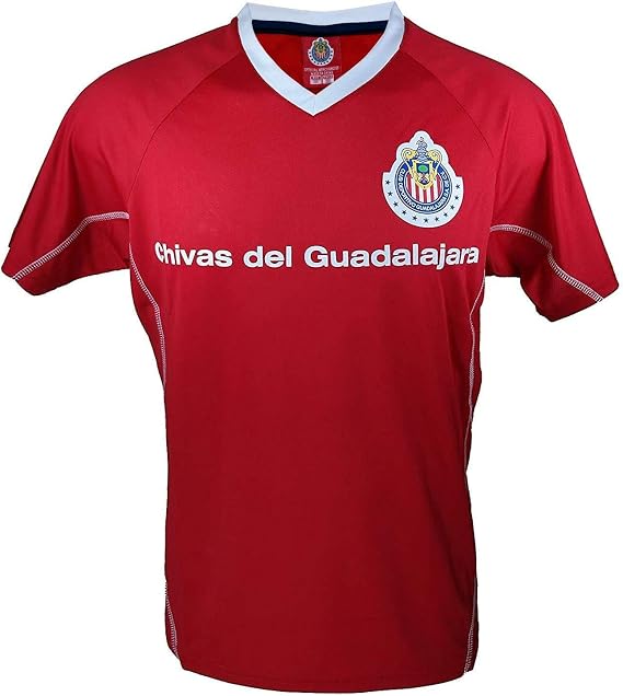 RhinoxGroup Adult Chivas De Guadalajara Official Soccer Poly Jersey Shirt -002