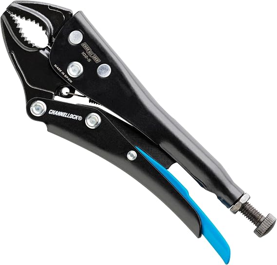 Channellock Locking Pliers 102-5 - Curved Jaw With Cutter, Epoxy Resin Coating, Forged Steel - 5 In