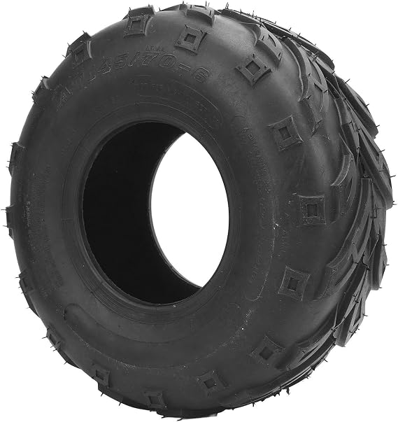 145/70-6 Off Road ATV Tire, 4 Ply Mud Tread Pattern UTV Tubeless Tire Fits Mini Bike, Go Kart, ATV, UTV, Lawn Mower, Front, Rear, Left, Right, ATV Tire, Go Kart,