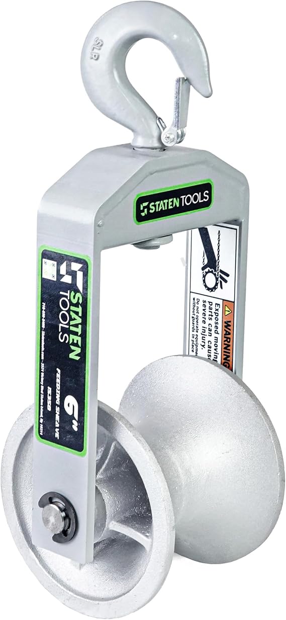 6" Cable Puller Sheave Pulley Hook for Wire Rope