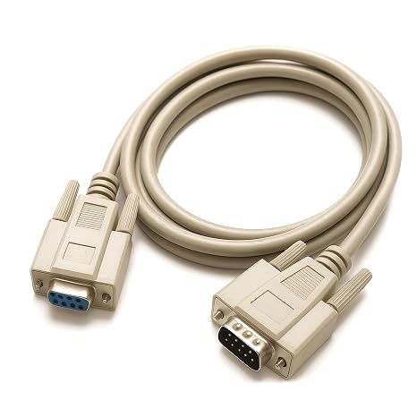 10 Foot DB9 Male to Female RS232 Extension Serial Cable - 28 AWG Shielded