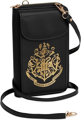 Harry Potter Crossbody Phone Bag for Girls, Teens with Card Slots, Zip Wallet Compartment, Adjustable Strap, Small Purse for Travel, Gifts for Girls