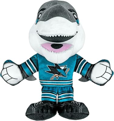 Bleacher Creatures San Jose Sharks SJ Sharkie 8 NHL Kuricha Mascot Sitting Plush - Soft Chibi Inspired Mascot