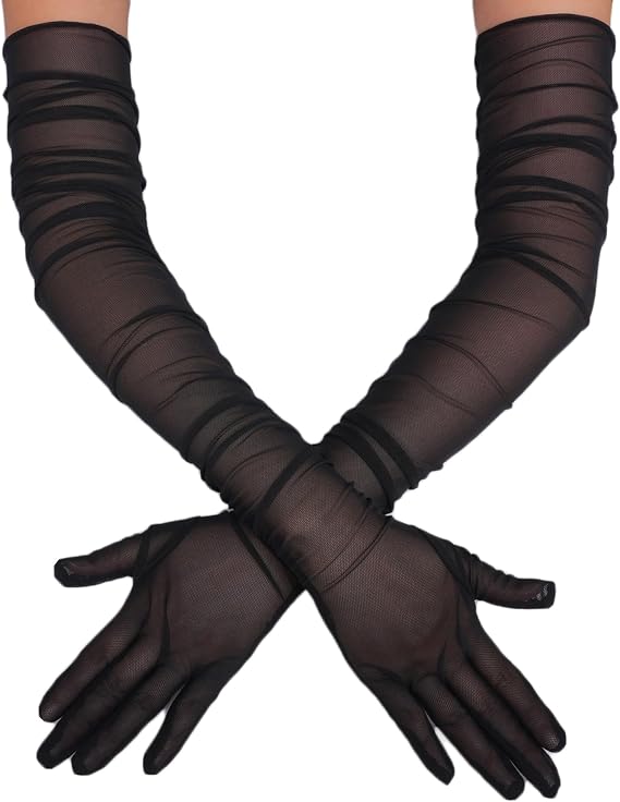 Avidlove Women's Long Sheer Gloves Tulle Mesh Opera Gloves
