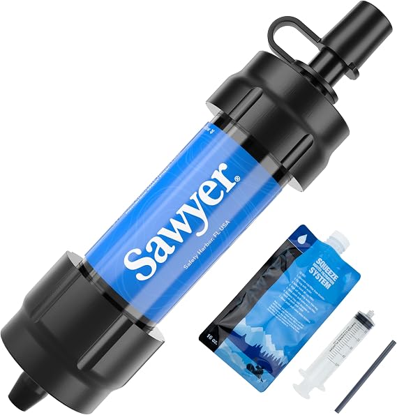 Sawyer PointONE MINI Water Filter Set for Camping Outdoors Hiking Sports Fitness