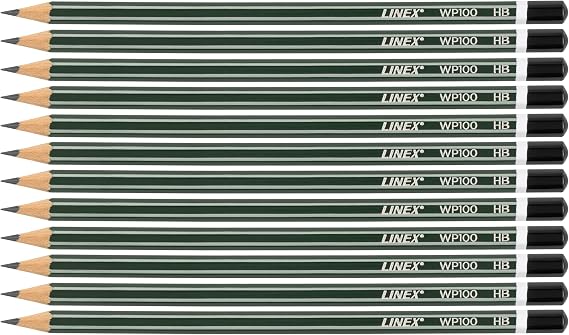 Linex Classic HB WP100 Pencils Pack of 12 Green