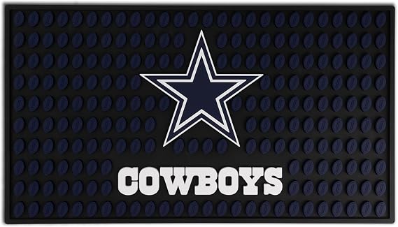 The Memory Company Officially Licensed NFL Bar Mat - Non-Slip Rubber Heavy-Duty, for Countertop & Home Bar, Large 19 x 11