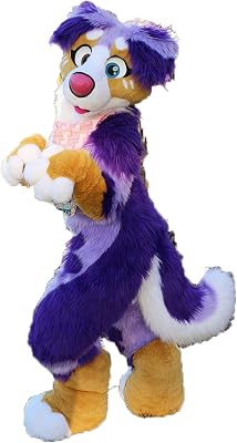 Purple Huksy Dog Fursuit Fullsuit Teen Costumes Child Full Furry Suit Furries Anime Costume Custom Note pls