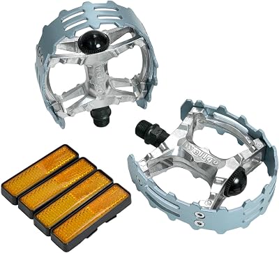 Wellgo Old School BMX MTB XC-II Bear Trap 916 Bicycle Pedals, Gray, WE2970