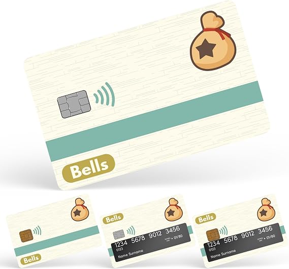 Bells Credit Card Skin Debit Card Stickers for Key, Debit, Credit, Bank Card 4PCS Card Skin for Adults