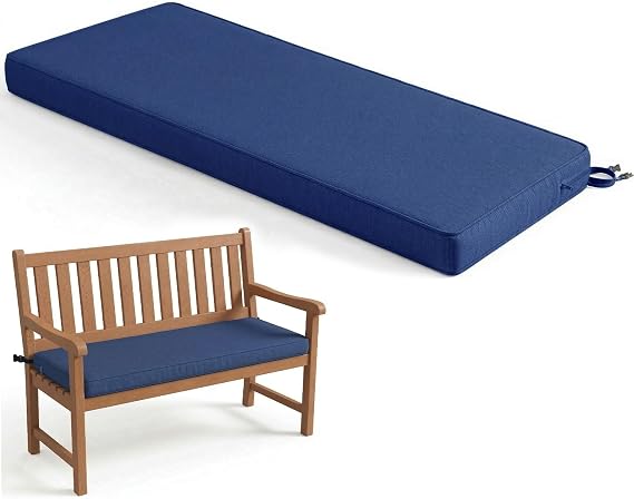 Codi Outdoor Bench Cushion for Patio Furniture, 60x18'', Navy