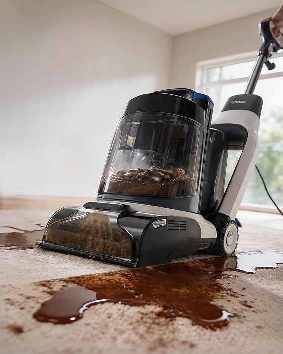 Tineco CARPET ONE Cruiser Smart Carpet Cleaner, Self-Cleaning and FlashDry, Deep Cleaning for Pet, Carpet and Upholstery, 167F PowerDry, 130W Powerful suction SmoothPower