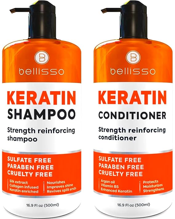 BELLISSO Keratin Enriched Shampoo and Keratin Conditioner