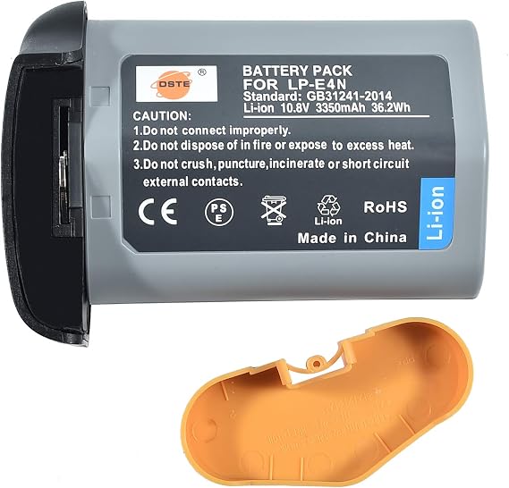DSTE LP-E4N LPE4N Battery Compatible with Canon EOS 1D X, 1D X Mark II, 1D Mark III, 1D Mark IV, 1Ds Mark III