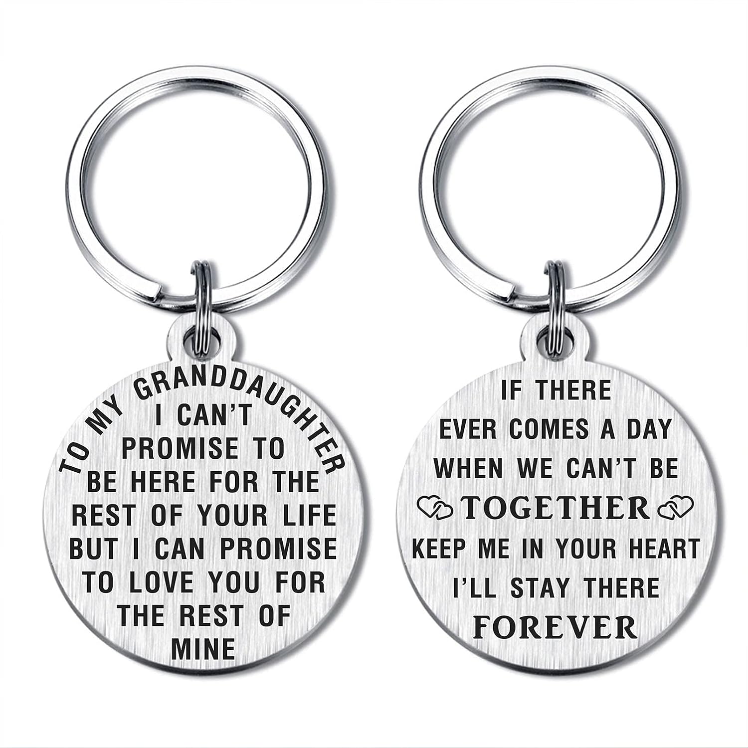 Ideal Gifts for Granddaughter, Love Grand Daughter Keychain for Birthday Graduation Christmas, Special All Age