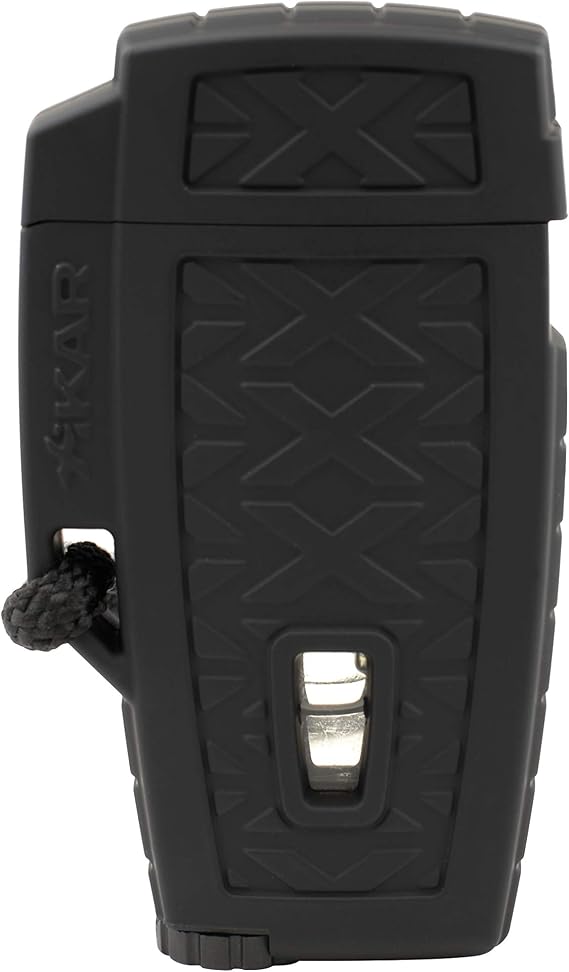 Xikar Stratosphere II High Altitude Lighter, Single Jet Flame, Windproof, Ergonomic Design, Durable and Dependable, Black
