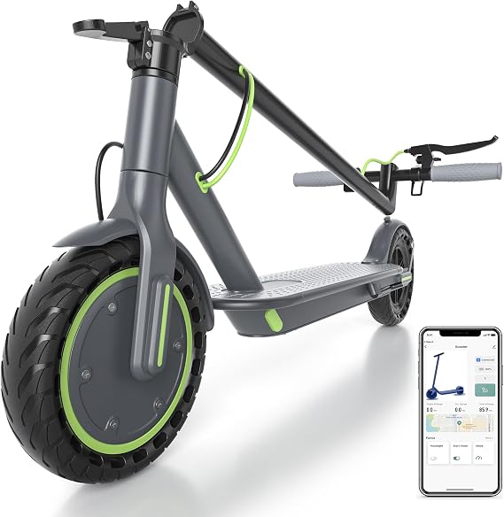 Escooter- 8.5"/10'' Tires, Up to 19/21MPH, 350W/500W Motor, Max 16/21/23Miles Long-Range, Foldable Scooter with Double Braking System, App